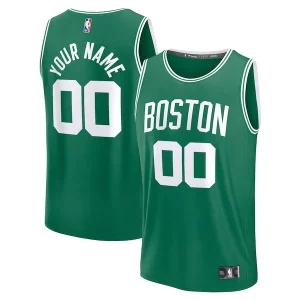 Boston Celtics Fast Break Custom Jersey Icon Edition Kelly Green/White/Black