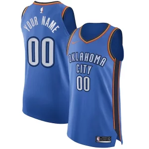 Oklahoma City Thunder Nike Authentic Custom Jersey Blue Icon Edition