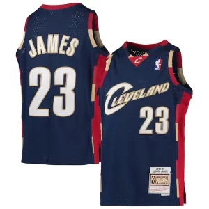 LeBron James Cleveland Cavaliers Youth 2008-09 Hardwood Classics Swingman Jersey Navy