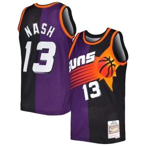 Steve Nash Phoenix Suns Hardwood Classics 1996/97 Split Swingman Jersey Purple/Black