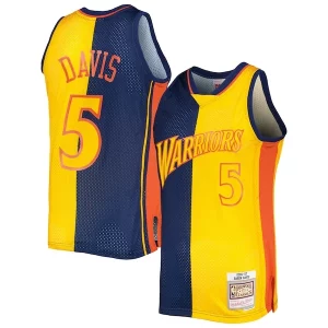 Baron Davis Golden State Warriors Hardwood Classics 2006/07 Split Swingman Jersey Navy/Gold