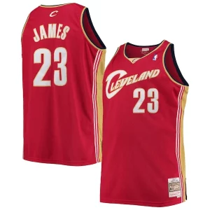LeBron James Cleveland Cavaliers 2003/04 Big & Tall Hardwood Classics Swingman Jersey Red