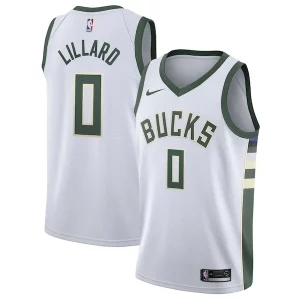 Damian Lillard Milwaukee Bucks Nike Unisex Swingman Player Jersey Association Edition White