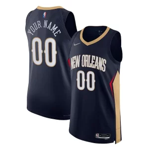 New Orleans Pelicans Nike 2021/22 Diamond Authentic Custom Jersey Icon Edition Navy