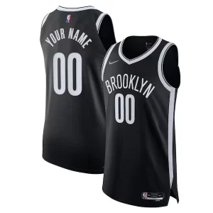 Brooklyn Nets Nike 2021/22 Diamond Authentic Custom Jersey Icon Edition Black