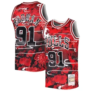 Dennis Rodman Chicago Bulls 1997/98 Hardwood Classics Lunar New Year Swingman Jersey Red