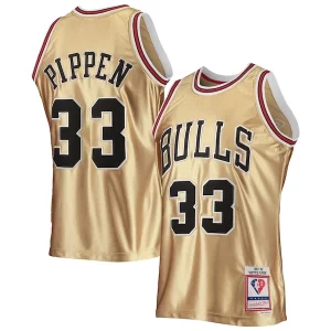 Scottie Pippen Chicago Bulls 75th Anniversary 1997/98 Hardwood Classics Swingman Jersey Gold