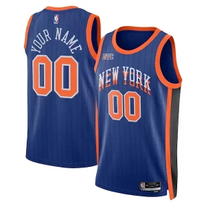 New York Knicks Nike Unisex 2023/24 Custom Swingman Jersey Blue City Edition