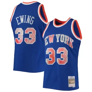 Patrick Ewing New York Knicks 1991/92 Hardwood Classics NBA 75th Anniversary Diamond Swingman Jersey Blue