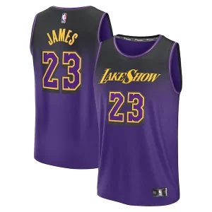 LeBron James Los Angeles Lakers Youth 2024/25 Fast Break Player Jersey City Edition Purple