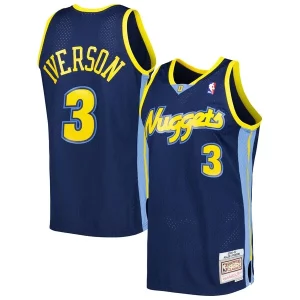 Allen Iverson Denver Nuggets Hardwood Classics Swingman Jersey Navy