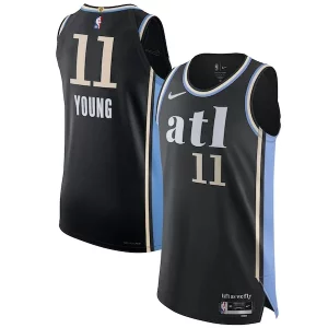 Nike Trae Young Atlanta Hawks Authentic Jersey City Edition Black