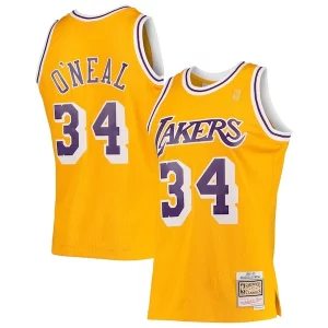 Shaquille O'Neal Los Angeles Lakers 1996/97 Hardwood Classics Swingman Jersey Gold/Purple/Royal