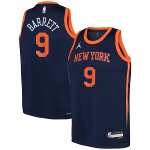 RJ Barrett New York Knicks Jordan Brand Youth Swingman Jersey Statement Navy