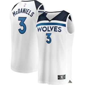 Jaden McDaniels Minnesota Timberwolves Youth Fast Break Replica Player Jersey Association Edition White
