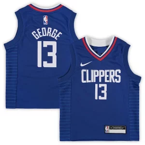 Paul George LA Clippers Preschool Nike 2020/21 Fast Break Replica Jersey Royal Icon Edition