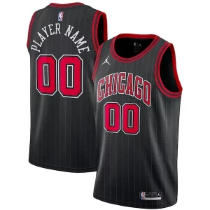 Chicago Bulls Jordan Brand Swingman Custom Jersey Statement Edition Black