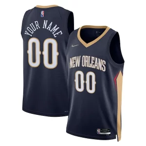 New Orleans Pelicans Nike 2021/22 Diamond Swingman Custom Jersey Icon Edition Navy