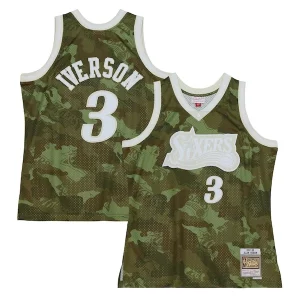 Allen Iverson Philadelphia 76ers Hardwood Classics 1997/98 Ghost Green Swingman Jersey Camo