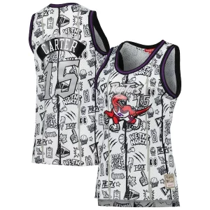 Vince Carter Toronto Raptors Women's 1998 Doodle Swingman Jersey White