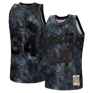 Hakeem Olajuwon Houston Rockets Hardwood Classics 1993/94 Tie-Dye Swingman Jersey Black