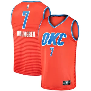 Chet Holmgren Oklahoma City Thunder Fast Break Replica Player Jersey Statement Edition Orange