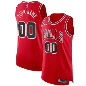Chicago Bulls Nike Authentic Custom Jersey Red Icon Edition