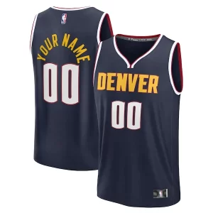 Denver Nuggets Fast Break Custom Jersey Icon Edition Navy/Blue