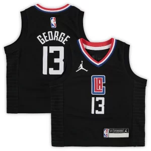 Paul George LA Clippers Jordan Brand Toddler 2020/21 Jersey Black Statement Edition