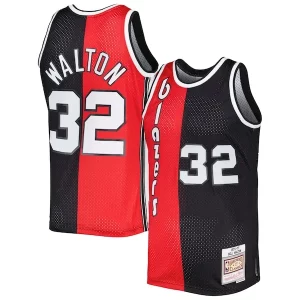 Bill Walton Portland Trail Blazers Hardwood Classics 1976/77 Split Swingman Jersey Red/Black