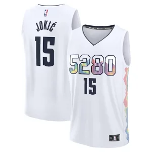 Nikola Jokic Denver Nuggets Youth 2024/25 Fast Break Player Jersey City Edition White
