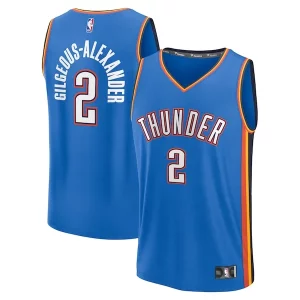 Shai Gilgeous-Alexander Oklahoma City Thunder Youth Fast Break Replica Player Jersey Icon Edition Blue