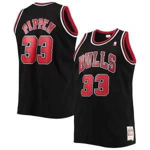 Scottie Pippen Chicago Bulls Big & Tall Hardwood Classics Swingman Jersey Black/Red
