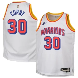 Stephen Curry Golden State Warriors Nike Youth 2024/25 Swingman Jersey White Classic Edition