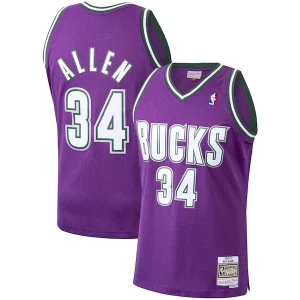 Ray Allen Milwaukee Bucks 2000/01 Hardwood Classics Swingman Jersey Purple