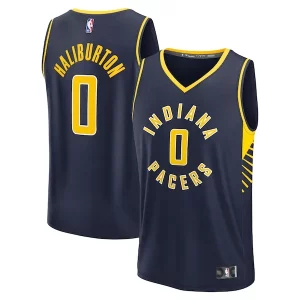Tyrese Haliburton Indiana Pacers Youth Fast Break Replica Player Jersey Icon Edition Navy