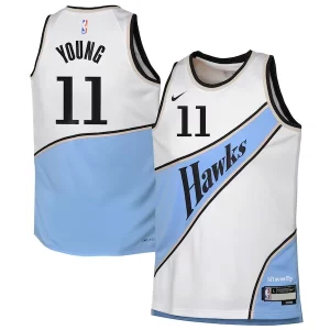 Trae Young Atlanta Hawks Nike Youth 2024/25 Swingman Player Jersey City Edition White