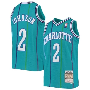 Larry Johnson Charlotte Hornets Youth 1992/93 Hardwood Classics Swingman Jersey Teal