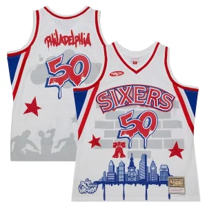 Philadelphia 76ers x Tats Cru Hardwood Classics Fashion Jersey White