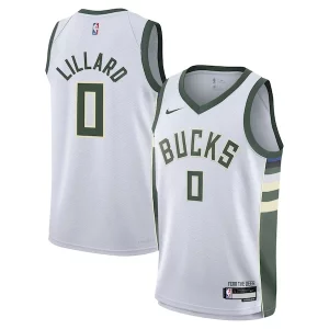 Damian Lillard Milwaukee Bucks Nike Youth Swingman Jersey Association Edition White
