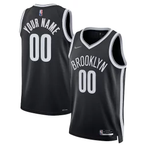 Brooklyn Nets Nike 2021/22 Diamond Swingman Custom Jersey Icon Edition Black