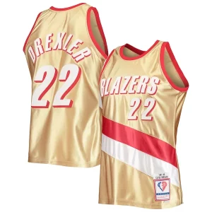 Clyde Drexler Portland Trail Blazers 75th Anniversary 1991/92 Hardwood Classics Swingman Jersey Gold