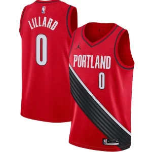 Damian Lillard Portland Trail Blazers Jordan Brand 2020/21 Swingman Jersey Statement Edition Red