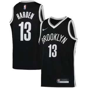 James Harden Brooklyn Nets Nike Youth 2021/22 Diamond Swingman Jersey Icon Edition Black