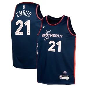 Joel Embiid Philadelphia 76ers Nike Youth Swingman Replica Jersey City Edition Navy