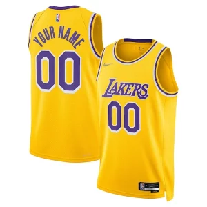 Los Angeles Lakers Nike 2021/22 Diamond Swingman Custom Jersey Icon Edition Gold