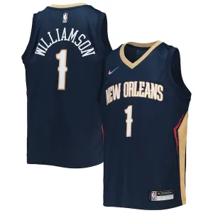 Zion Williamson New Orleans Pelicans Nike Youth 2021/22 Diamond Swingman Jersey Icon Edition Navy