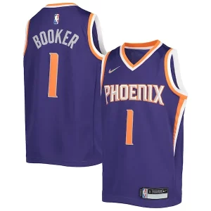 Devin Booker Phoenix Suns Nike Youth 2021/22 Diamond Swingman Jersey Icon Edition Purple