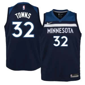 Karl-Anthony Towns Minnesota Timberwolves Nike Youth Swingman Jersey Navy Icon Edition