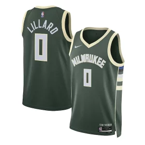 Damian Lillard Milwaukee Bucks Nike Unisex Swingman Jersey Icon Edition Hunter Green